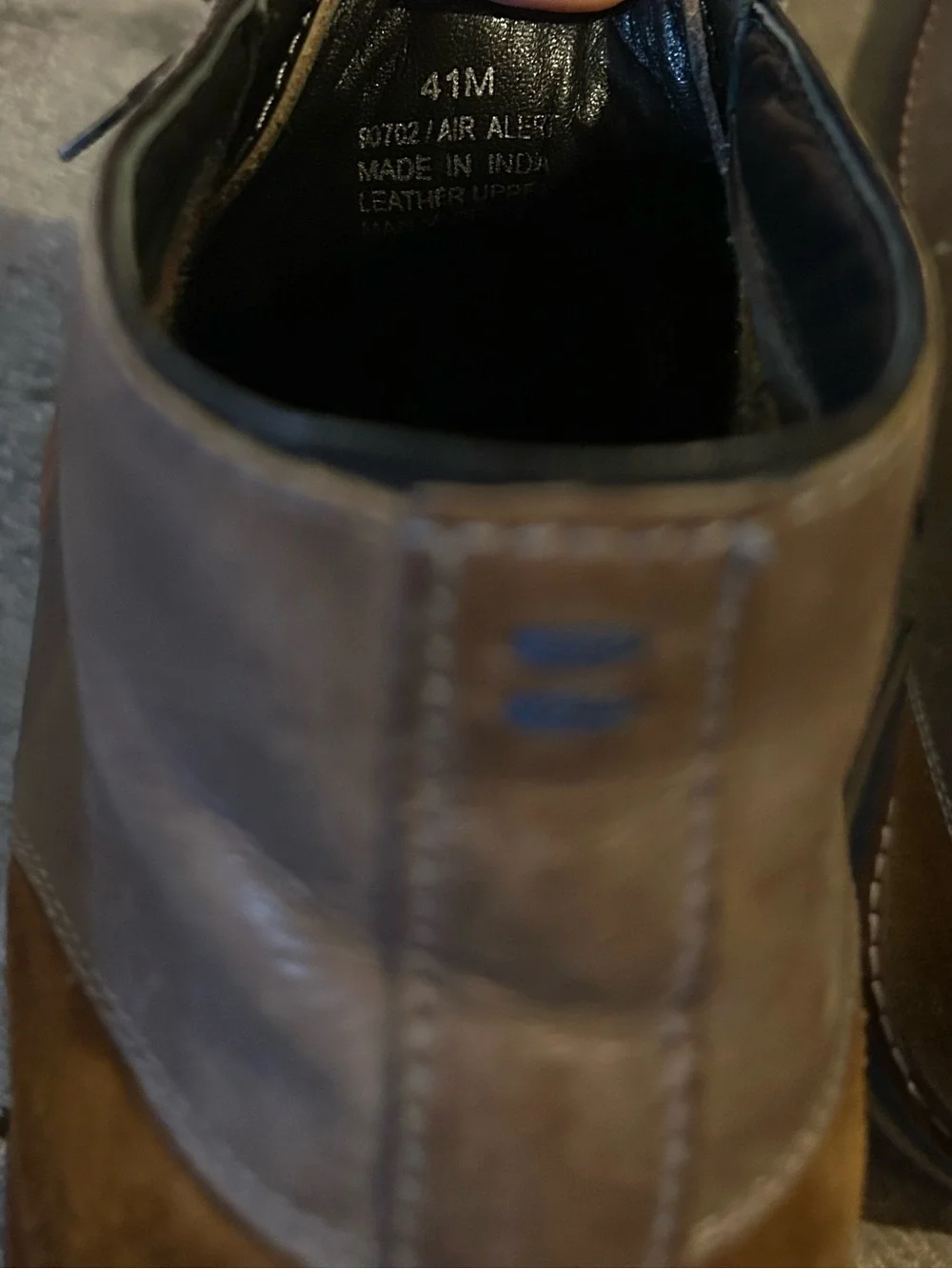 Men's Brown/Gray Leather Lace-Up Chukka Boots